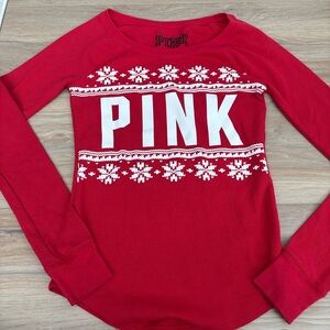 Victoria's Secret Red Long Sleeve Tee